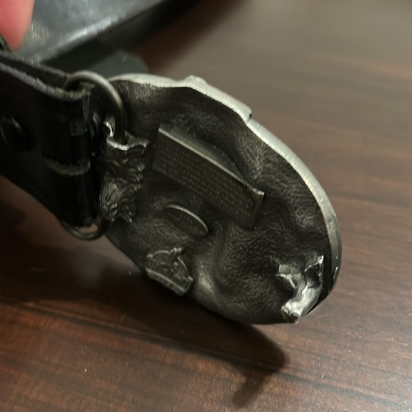 Vintage Siskyou Telephone Lineman Pewter Belt Buckle and Bechmark Black Belt - Picture 7 of 13